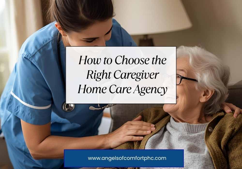Infographic showing tips to select the best caregiver home health aide or home care agency
